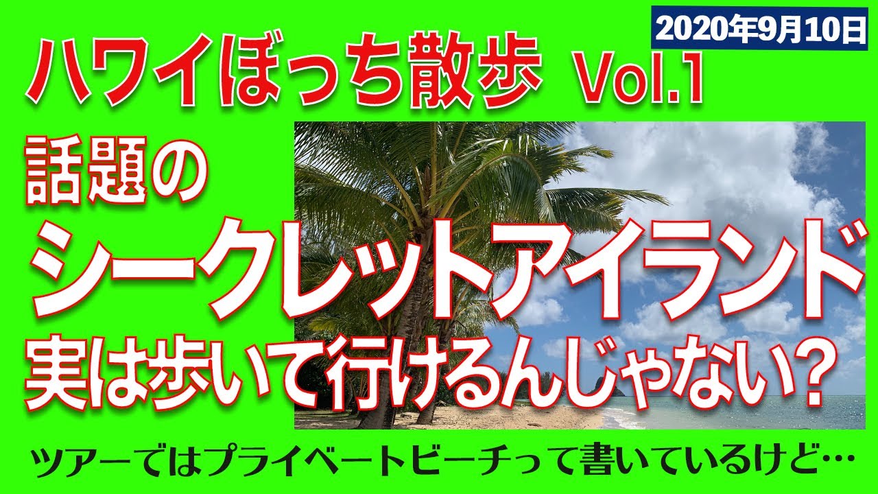 4k ハワイ散歩 シークレットアイランドはもうシークレットじゃなくなる ハワイにプライベートビーチは無い Youtube