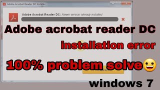 PDF reader DC installation problem / error solve  | 100% problem solve | windows 7 screenshot 5