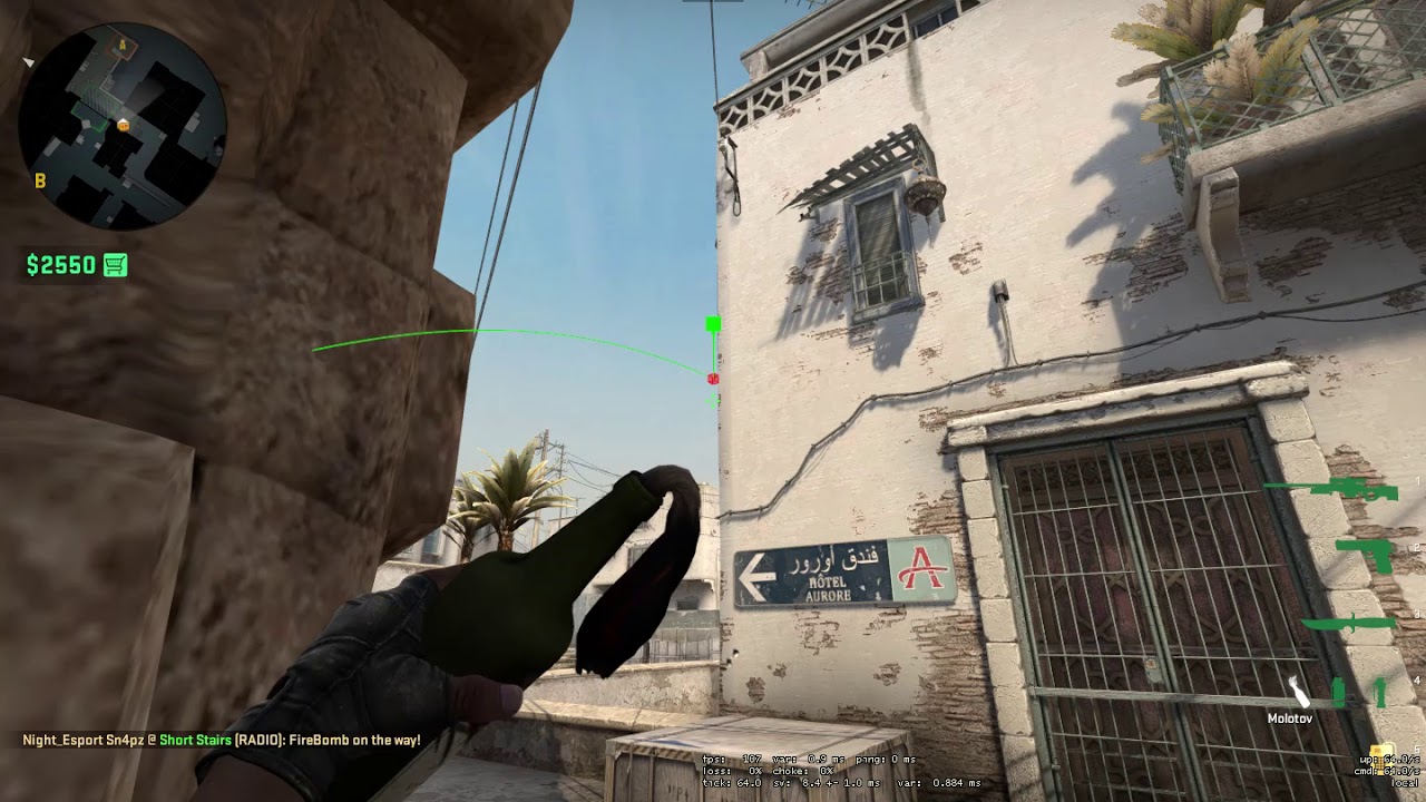 A ramp molotov from short (Dust 2) - YouTube