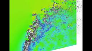 Turbulent liquid jet in cross-flow atomization