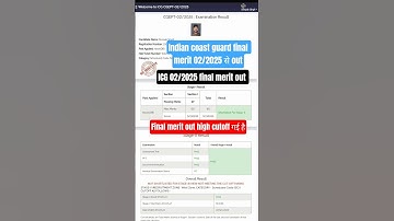 !! ICG 02/2025 MERIT OUT !! #icg #resultout #icgacexam #icg_result #fail #failure #sad #job #viral