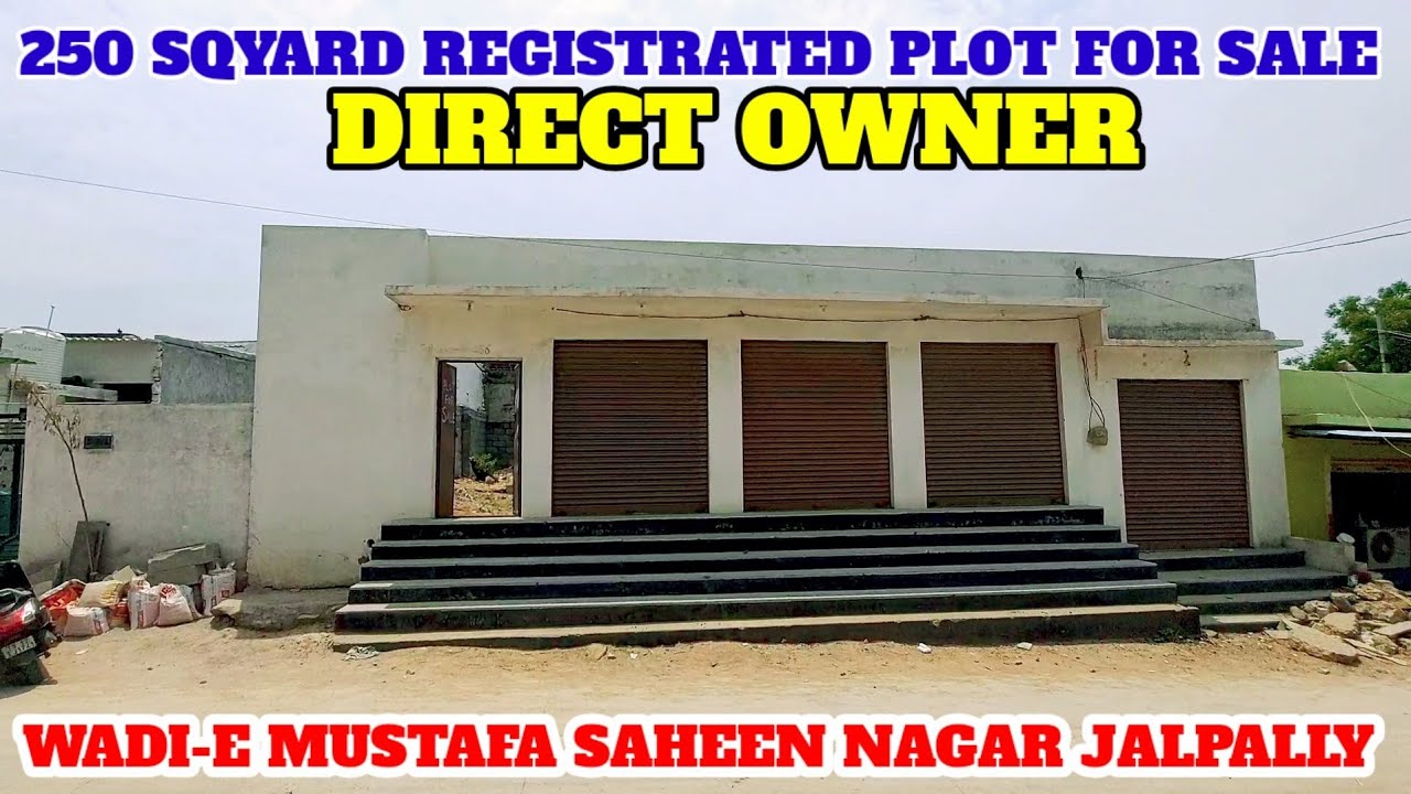 250 Sqyard Registrated plot for sale in wadi e mustafa jalpally
