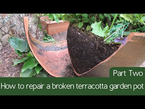 How to repair a broken terracotta garden pot - Part 2/3