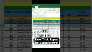 Famous Excel Trick: Repeat last action in excel. Profile