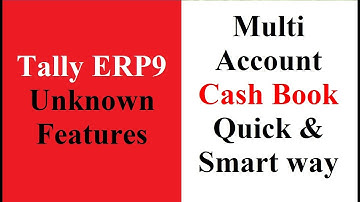 Multi Account Cash Bank Book printing  in Tally ERP9 | Multi column Cash Book in Tally ERP9