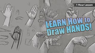 How to Draw Hands - Human Anatomy Class Sneak Peek - 1 Hour Lesson