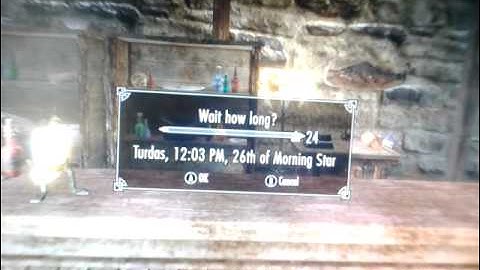 SKYRIM GLITCH: how to make waiting time shorter/faster