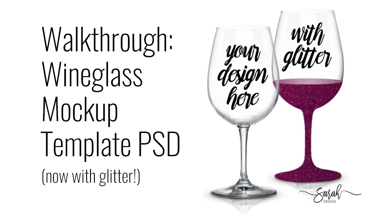 Download Wineglass Mockup Template with Glitter - YouTube