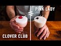Clover Club Vs The Pink Lady Two Similar Drinks