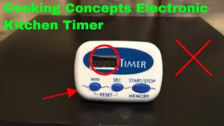 ✅  How To Use Cooking Concepts Electronic Kitchen Timer Review