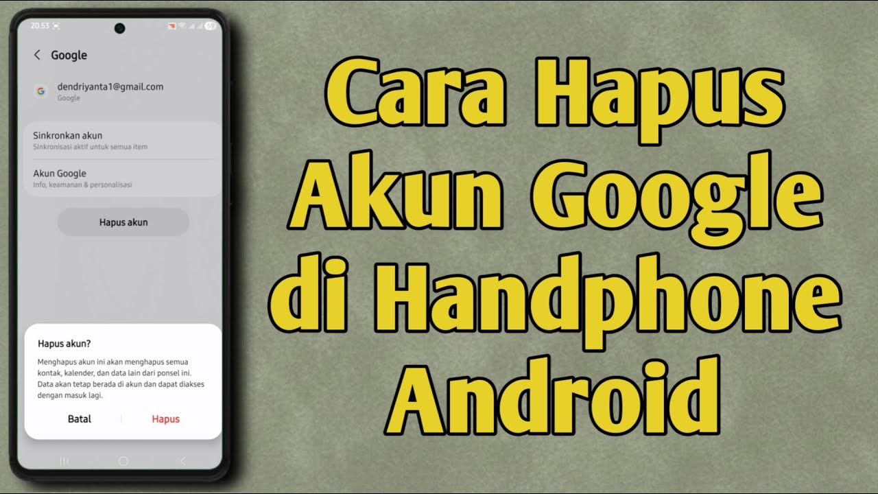 Cara Menghapus Akun Google di Handphone Android