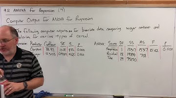 MATH 1343 - Week 14 (04): Computer Output for ANOVA for Regression