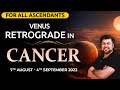 ✨For All Ascendants | 🔥Venus Retrograde in Cancer | 7th August 2023 | Analysis by Punneit
