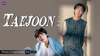 B T S Taehyung with Namjoon [TAEJOON] edit / B T S Composition edit using Photoshop taejoon bts