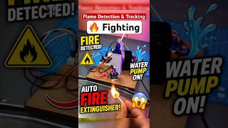 “Automatic Fire Extinguisher 🔥 | Flame Detection + Water Pump 🤯 Arduino Project”#shorts#trending