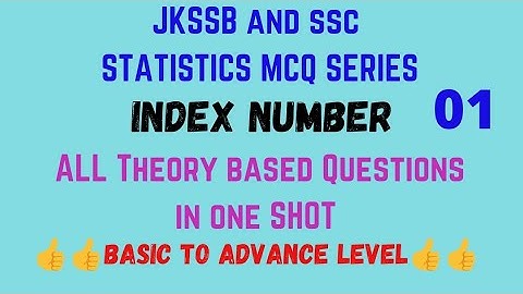 #JKSSB, INDEX NUMBER MCQ