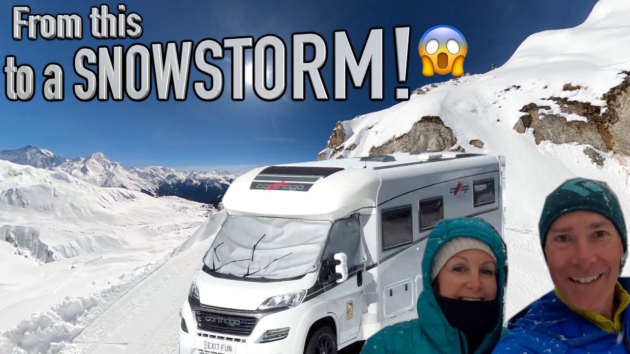 Катание на автодоме во Франции — Часть 3 — Снежная буря в Лез-Арке