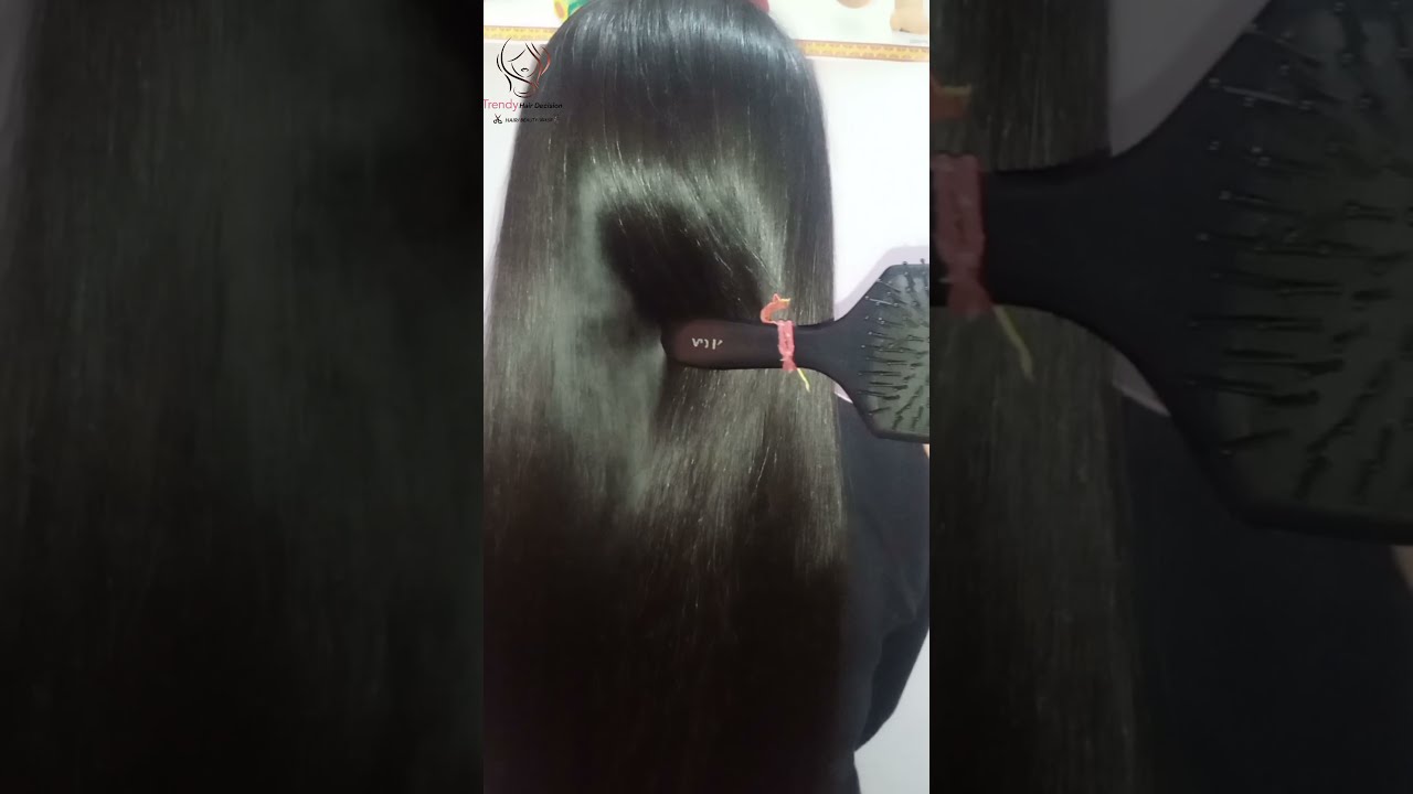 Damage hair  covert into  smooth sleek hair / Trendy hair decision / 