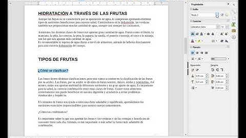 Tablas de contenido en L.O. Writer