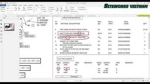 Đọc bản vẽ ống  công nghệ / đọc bảng vật tư