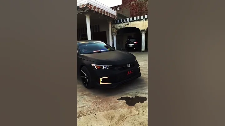 Civic RS Turbo fully modified in Mate black🔥