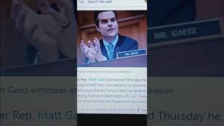 Breaking Matt Gaetz wit raws Attorney General Nomination