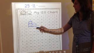 Two-digit addition using the 120 chart