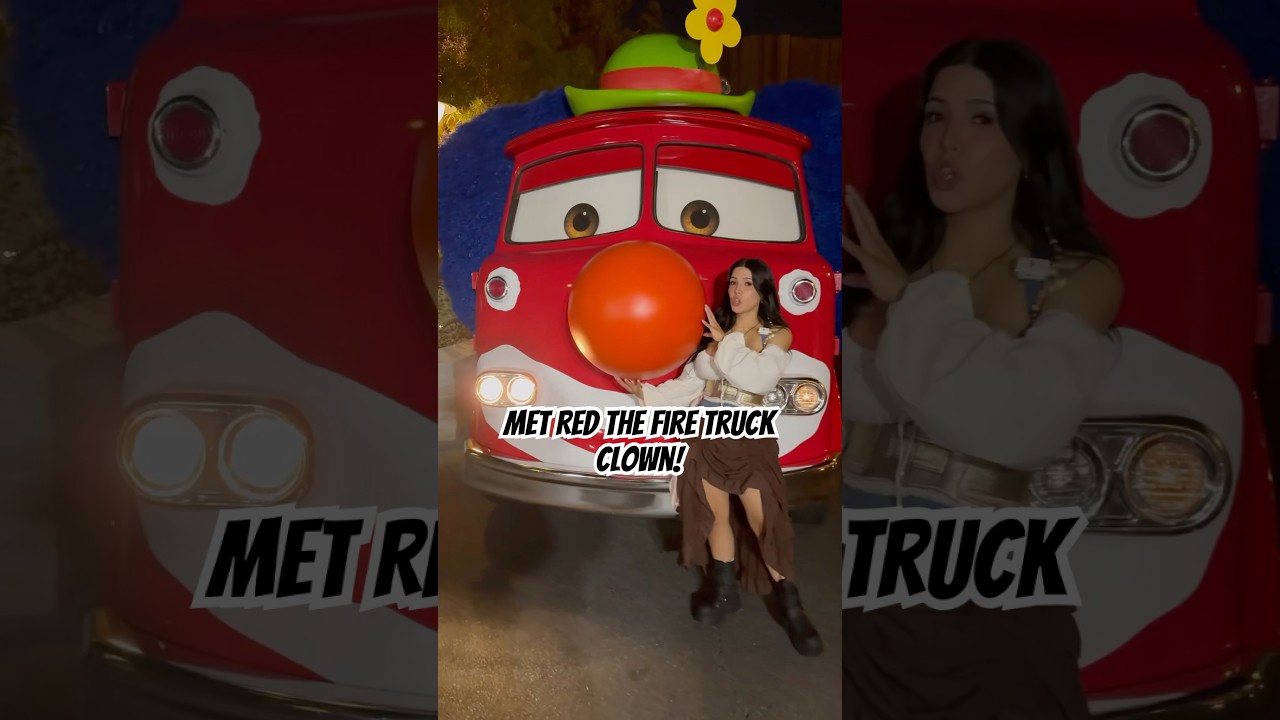 Met Red the fire truck clown at Disneyland California!