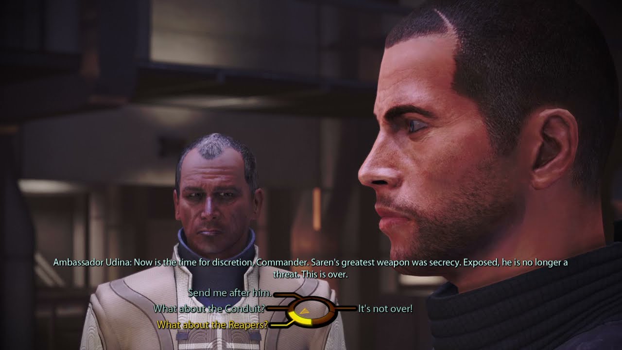 Mass Effect 1 Legendary Edition Udina Tells Shepard The Normandy Is Grounded