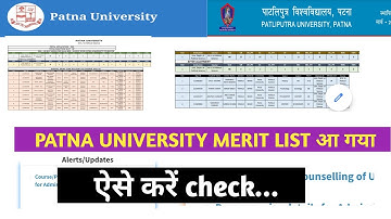 Patna University pg merit list out|how to check|ma/m.sc/m.com/counseling process/doucoment