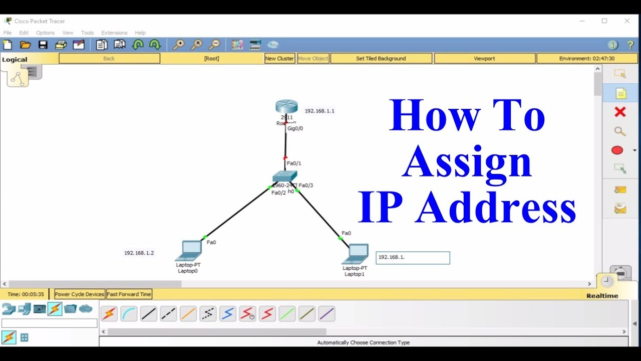 How To Assign IP Address To Router In Packet Tracer YouTube
