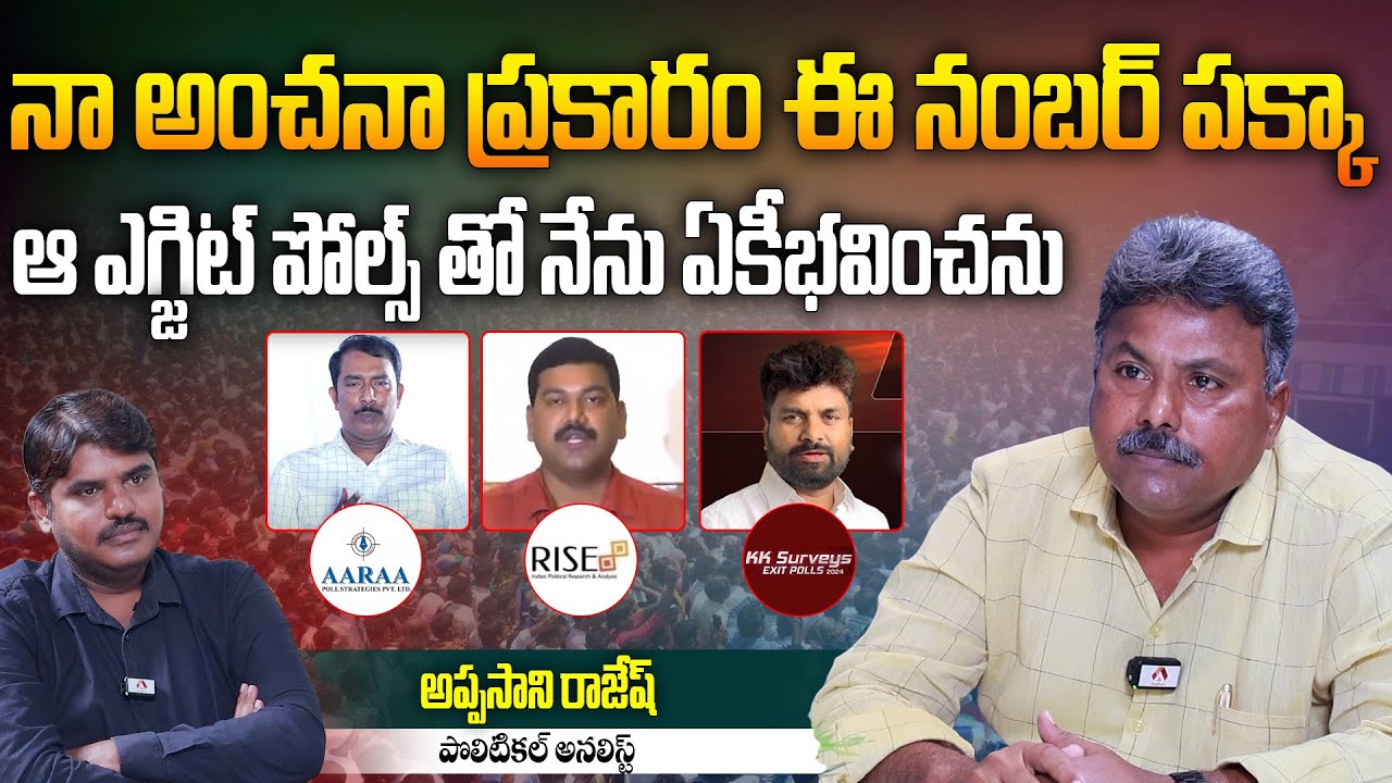 ఆ ఎగ్జిట్ పోల్స్ తో నేను ఏకీభవించను| Appasani Rajesh on AP Exit Poll ...