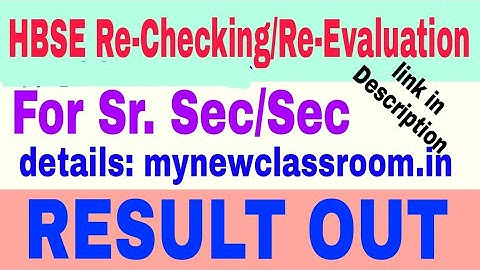re Evaluation rechecking result haryana board class 10 and 12 2022 out by vijay  kumar