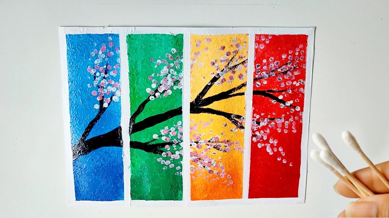Easy Acrylic Painting With Foil Paper And Cotton Buds Acrylic Colour Maxresdefault