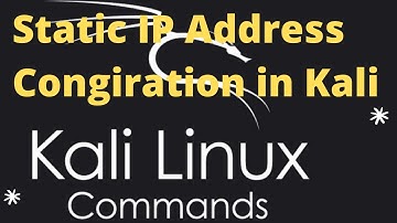Static IP Address Configuration in kali linux