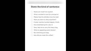 Worksheet of kind of sentences￼#shorts #trending #viral #study #views #youtubeshorts #youtube