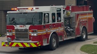 Fort Wayne, IN Fire Department Engine 11 Responding from Quarters