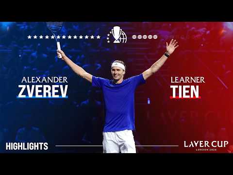 Alexander Zverev x Learner Tien: melhores momentos do jogo que decidiu a Laver Cup 2026