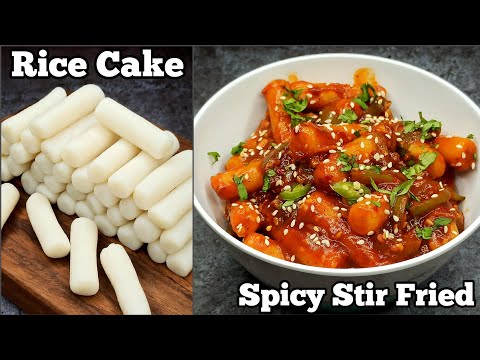 Spicy Rice Cake Korean Rice Cake Recipe  Korean Street Food  Tteok-bokki