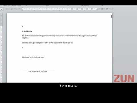 Vídeo: Como Fazer Um Registro Na Carta De Emprego De Demissão Por Sua Própria Vontade