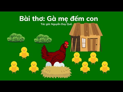 Thơ: Gà mẹ đếm con