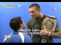 Escandalo en una entrevista con Randy Orton - Randy Orton Threatens to a Reporter