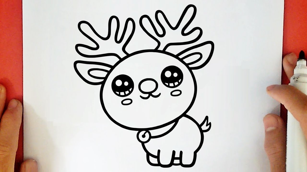 COME DISEGNARE UNA RENNA DI NATALE KAWAII, image size:1280x720