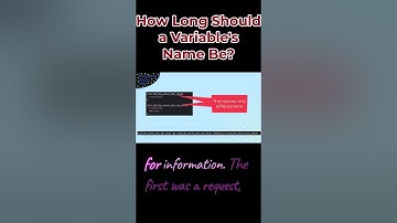 Naming variables - How Long Should They Be