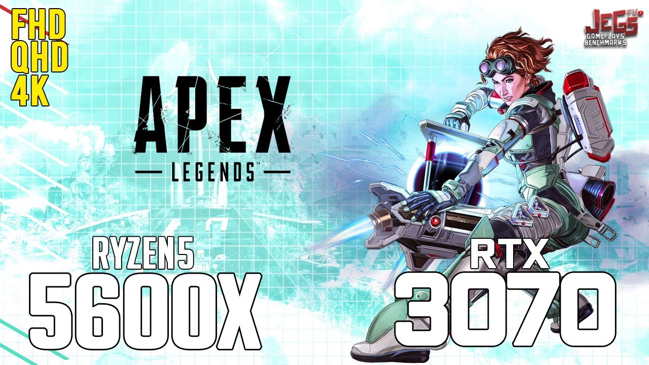 Apex Legends | Ryzen 5 5600x + RTX 3070 1080p, 1440p, 2160p benchmarks!