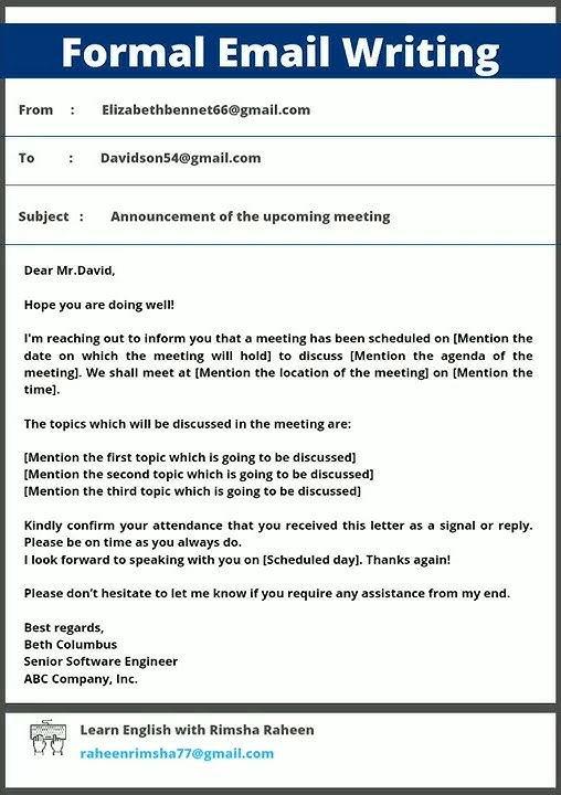 Perfect Format for a Business Email #email