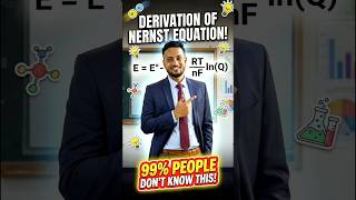 Derivation of the OG Nernst equation 🔥⚗️ #ytshorts #viral #chemistry #trending #neet #wbjee #iitjee