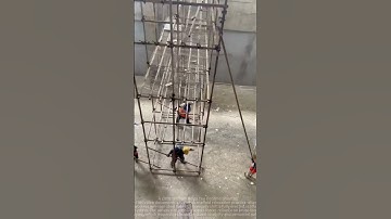 The method of manually prying scaffolding is shared