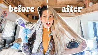 Bleaching my Hair in my Van by Krystal Ventures 8,216 views 1 year ago 9 minutes, 43 seconds