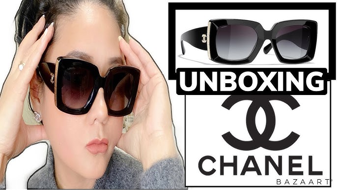 Unboxing Chanel Aviator Sunglasses in metal grey 2017 